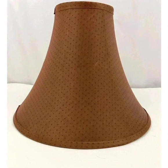 Brown Fabric Bell Shaped Lamp Shade 4"x11"x8.5" - Picture 5 of 9